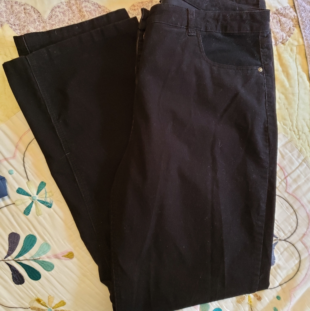 Gift w/ purch Black Corduroy Pants Size 16 XLONG!!